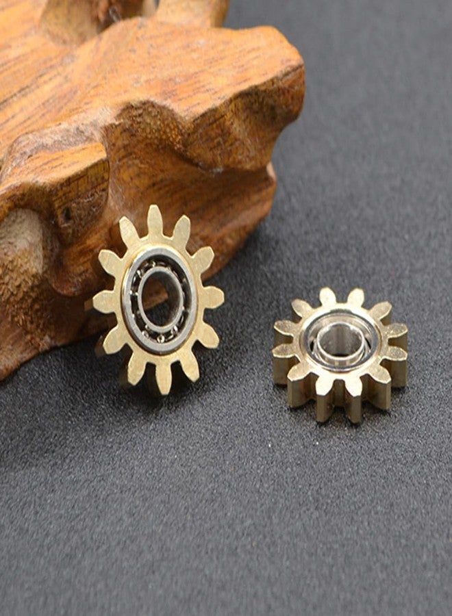 Bitopbi Pure Brass Fidget Spinner Gears Linkage Fidget Gyro Toy Metal DIY Hand Spinner Spins Long Time EDC Focus Meditation Break Bad Habits ADHD with Multiple Premium Bearings (Spinner 3 Gears White) - Image 4